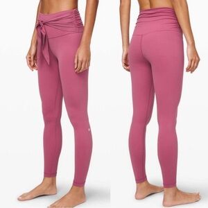 Lululemon Align Pant Leggings 28" Wrap Waist High Waisted Moss Rose Pink Size 6